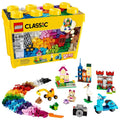 LEGO Classic large brick box with multicolor pieces and built example models