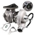Metal turbocharger with inlet/outlet pipes and gasket set, ready for installation