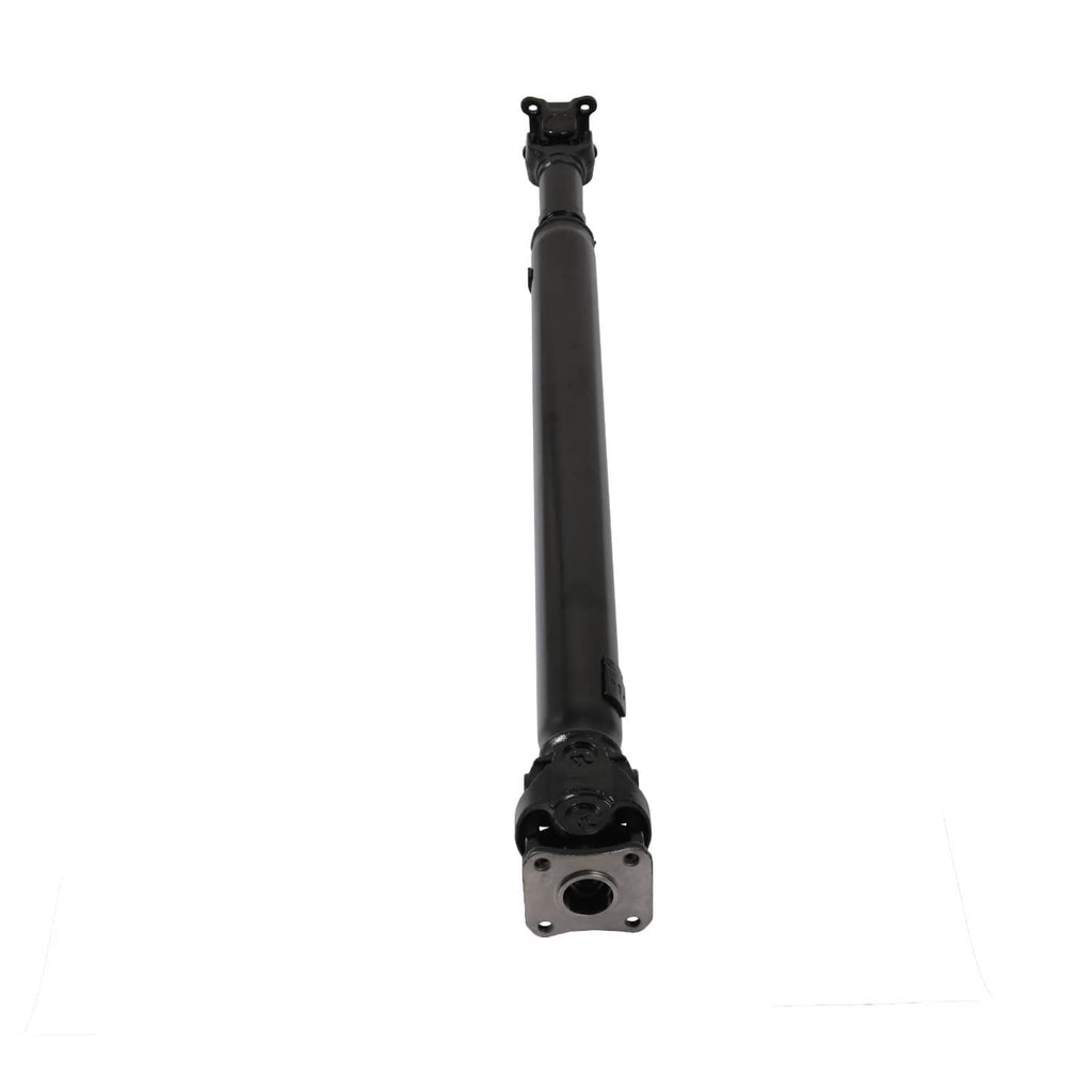 Rear drive shaft assembly black tube with flange yoke end, front view