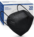 Boncare KN95 disposable face mask, black, with 30-count box packaging