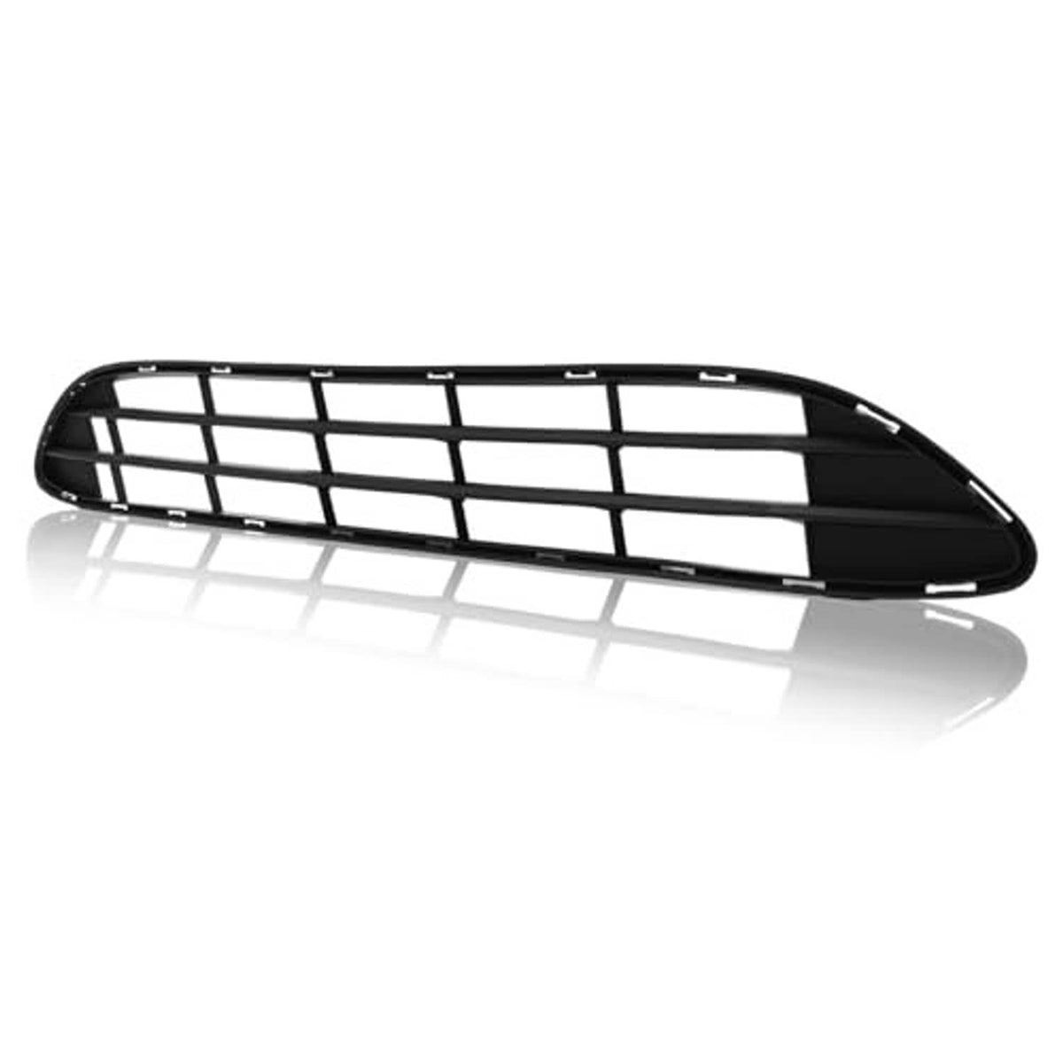 Black grille insert with rectangular grid openings for front bumper lower grille