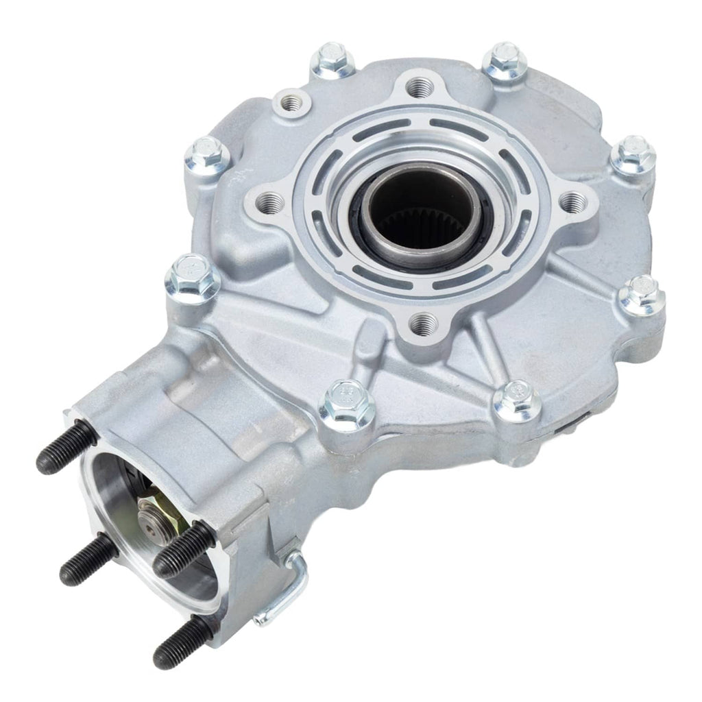 Rear differential housing with wheel hub opening and mounting bolt holes