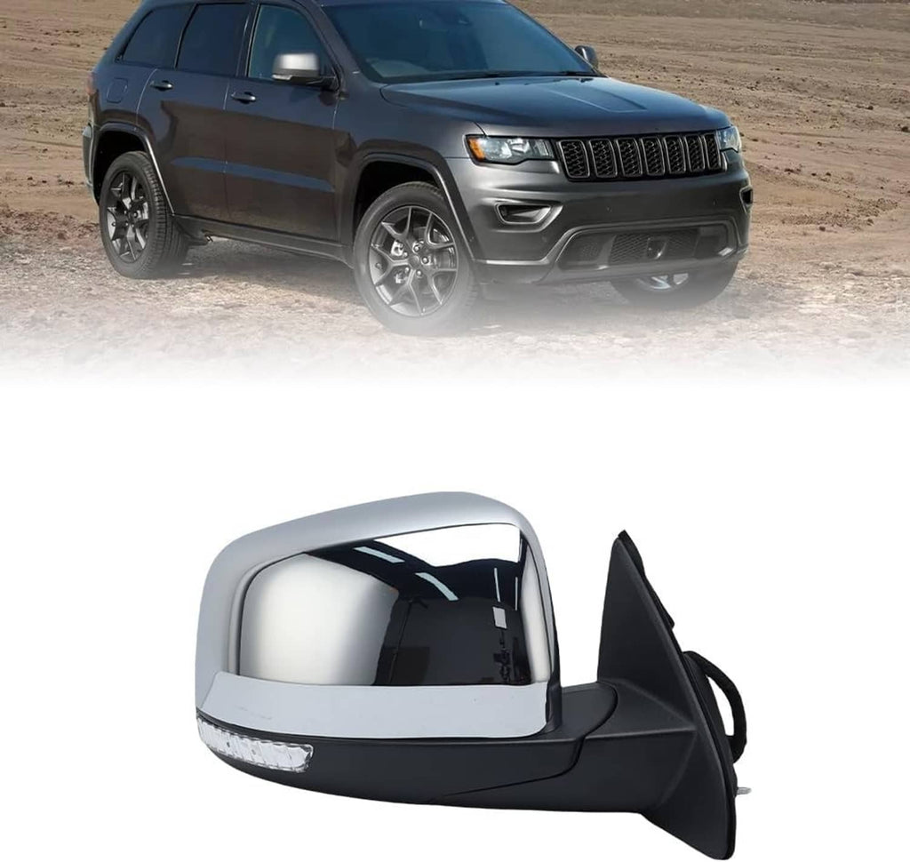 Manual fold side mirror assembly with blind spot glass and black support base