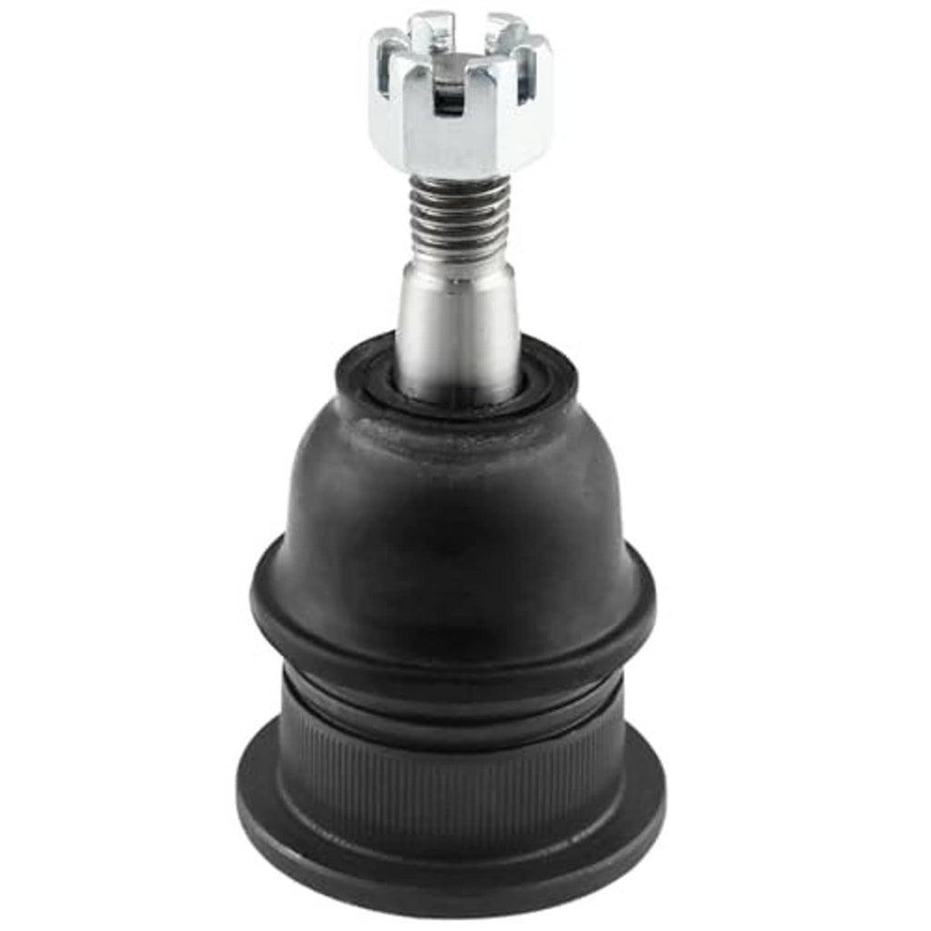 Single front upper ball joint with black rubber boot and metal threaded stud