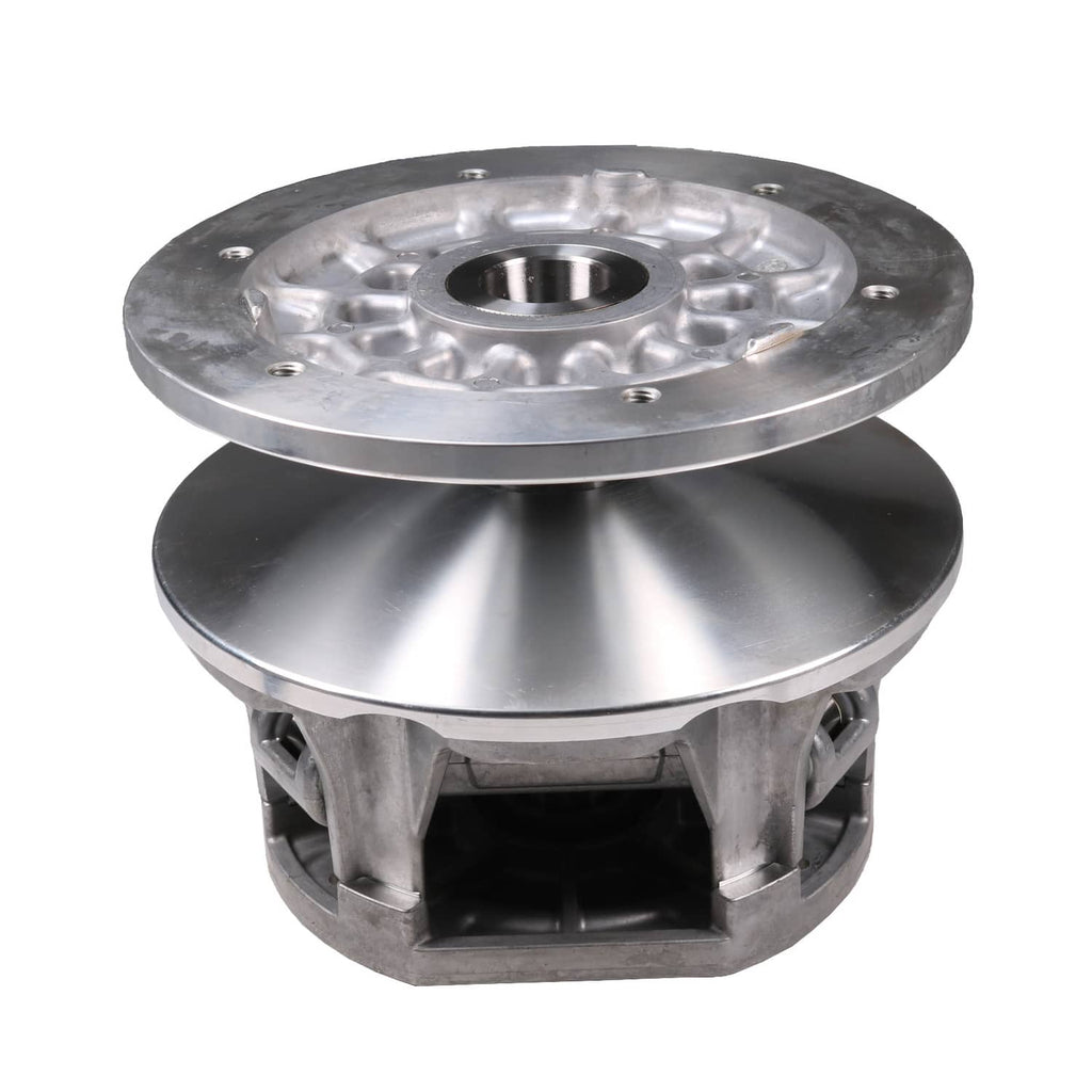 Primary drive clutch sheave with circular face and center shaft opening