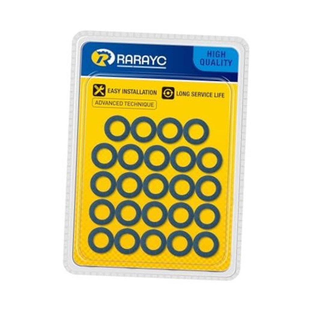 RARAYC oil drain plug gasket set, 24 blue crush washers in blister package