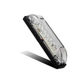 Black LED utility light bar with clear sealed lens, angled view.