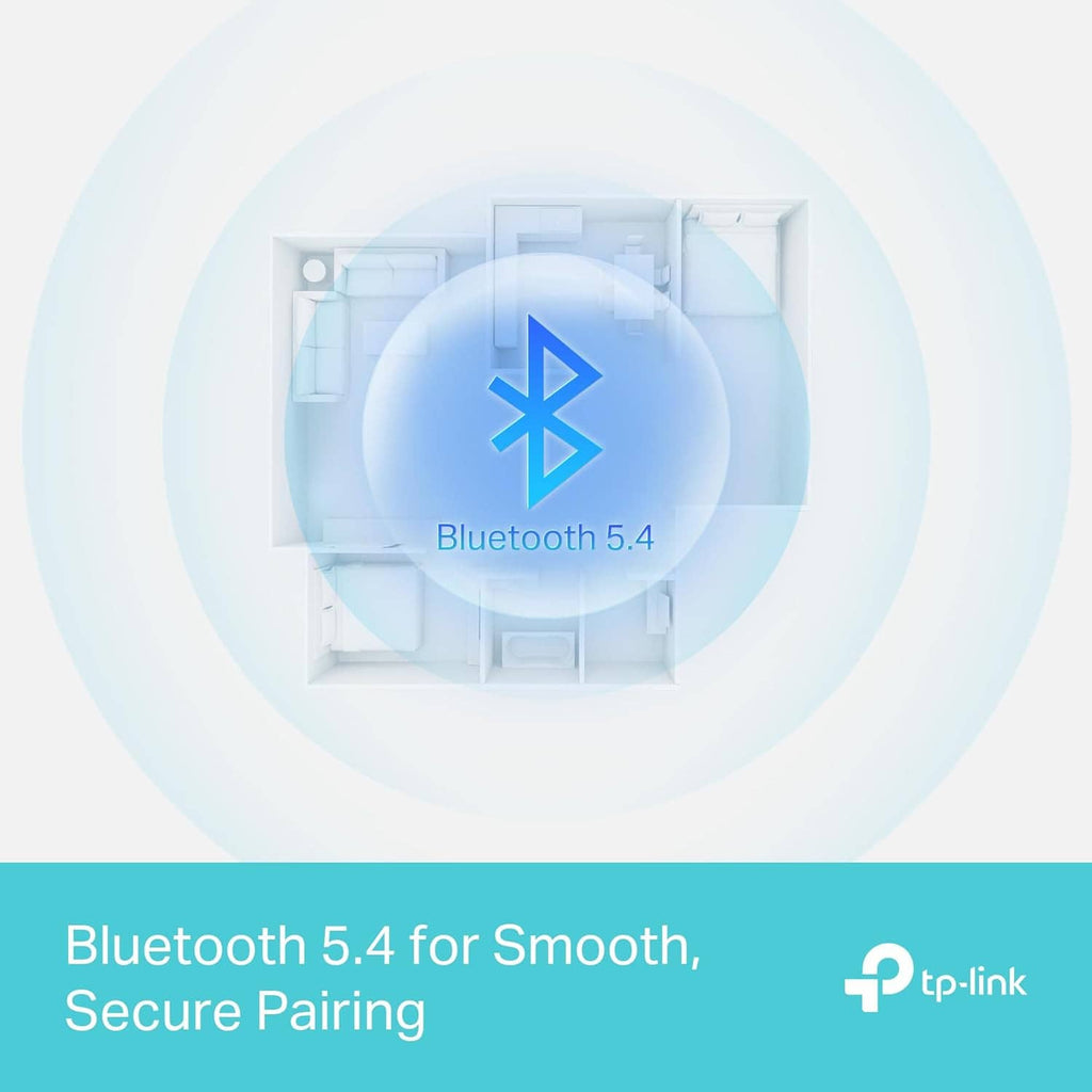 USB Bluetooth 5.4 adapter graphic with Bluetooth symbol in center