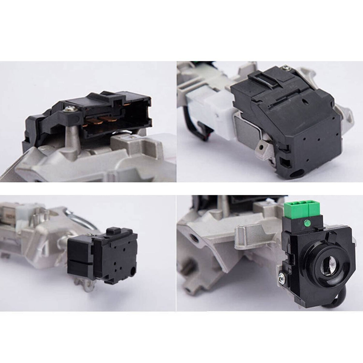 Ignition switch cylinder lock assembly close-ups of connector and key cylinder housing