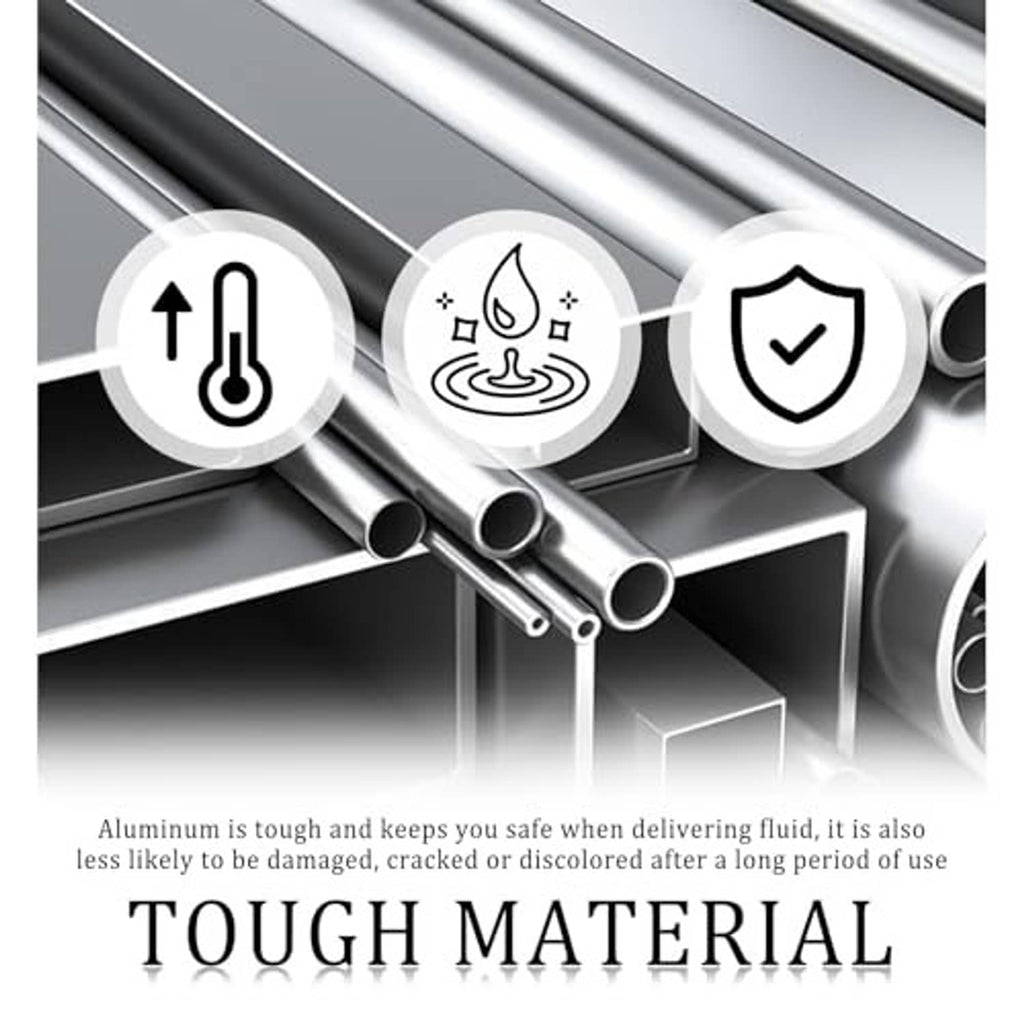 Brake fluid bleeder kit aluminum valve and hose with tough metal construction