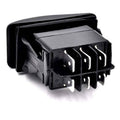Black 48-volt electric golf cart switch with multiple spade terminals
