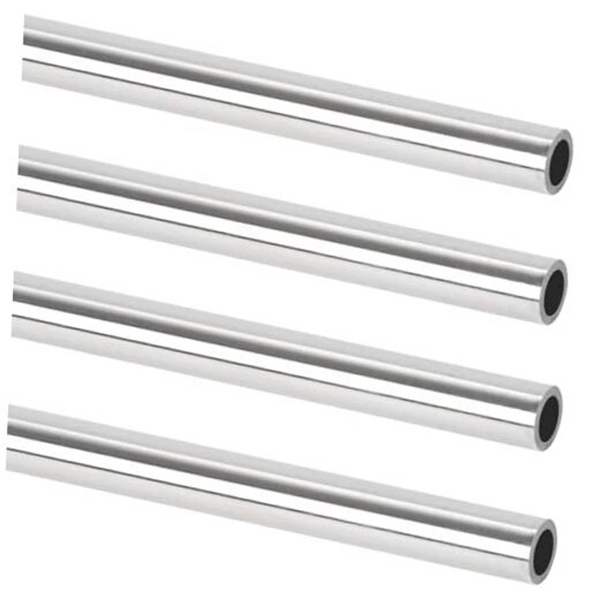 Stainless steel round tube pipes, multiple lengths with open ends