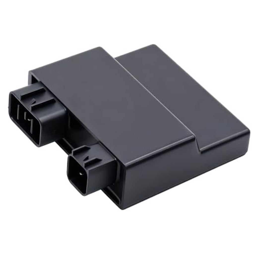 Dark gray ignition CDI module box with two electrical connectors