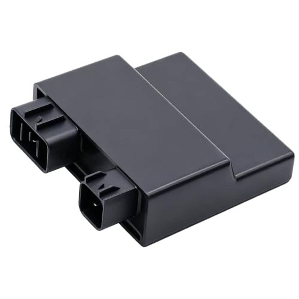 Dark gray ignition CDI module box with two electrical connectors