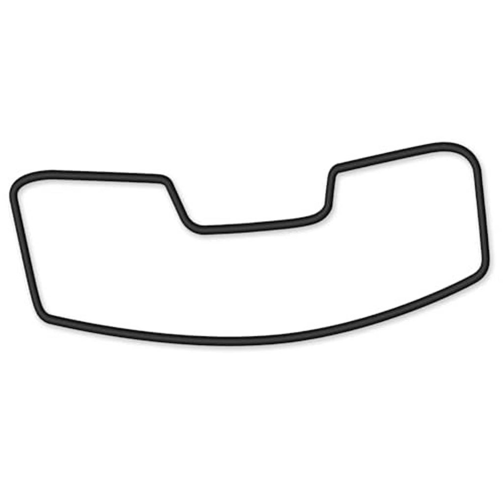 Black molded rubber gasket for front storage rack, shaped U-loop.