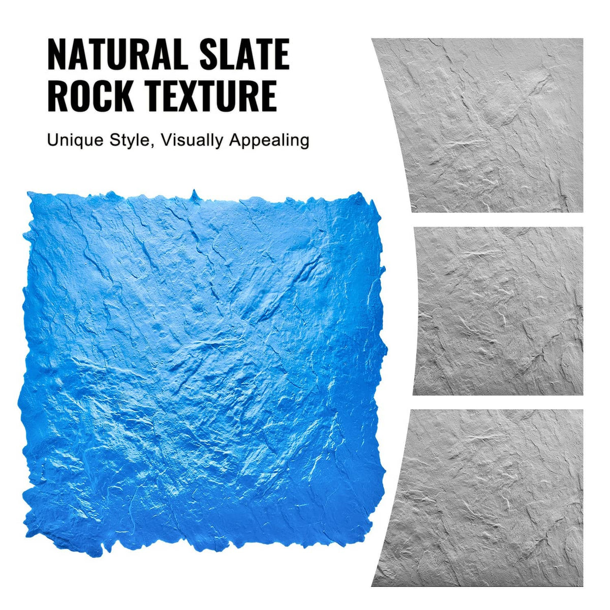 Blue slate stone texture concrete stamping mat, polyurethane mold panel