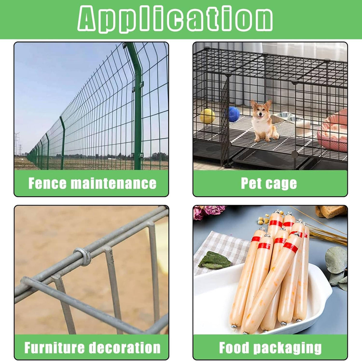 Hog ring pliers kit for fence maintenance, pet cage, furniture decoration, and food packaging