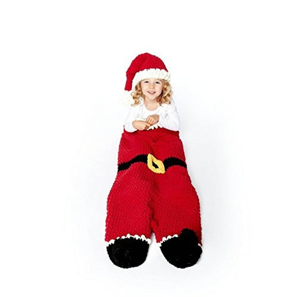 Race car-themed chenille knit blanket worn by child, red with white trim and yellow emblem
