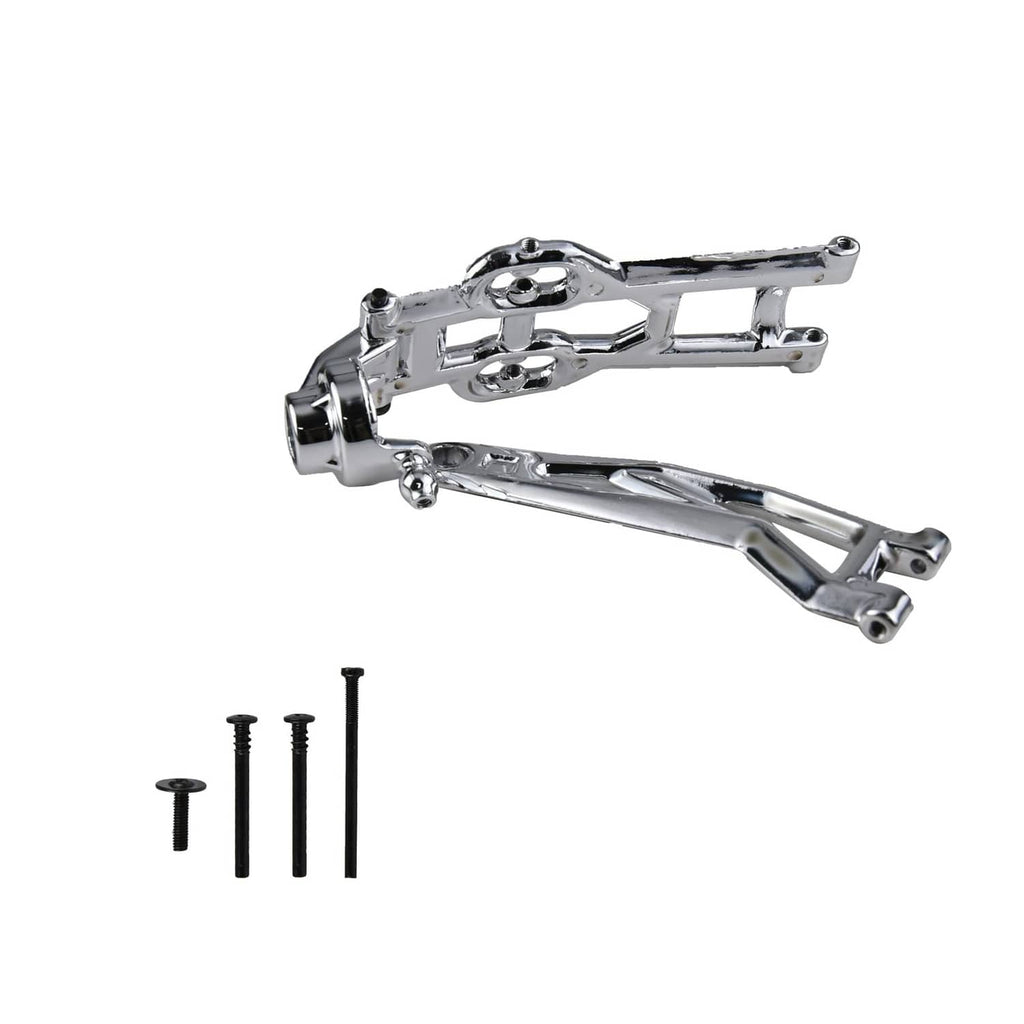 RC car rear rocker arm parts, silver metal bracket with screws included