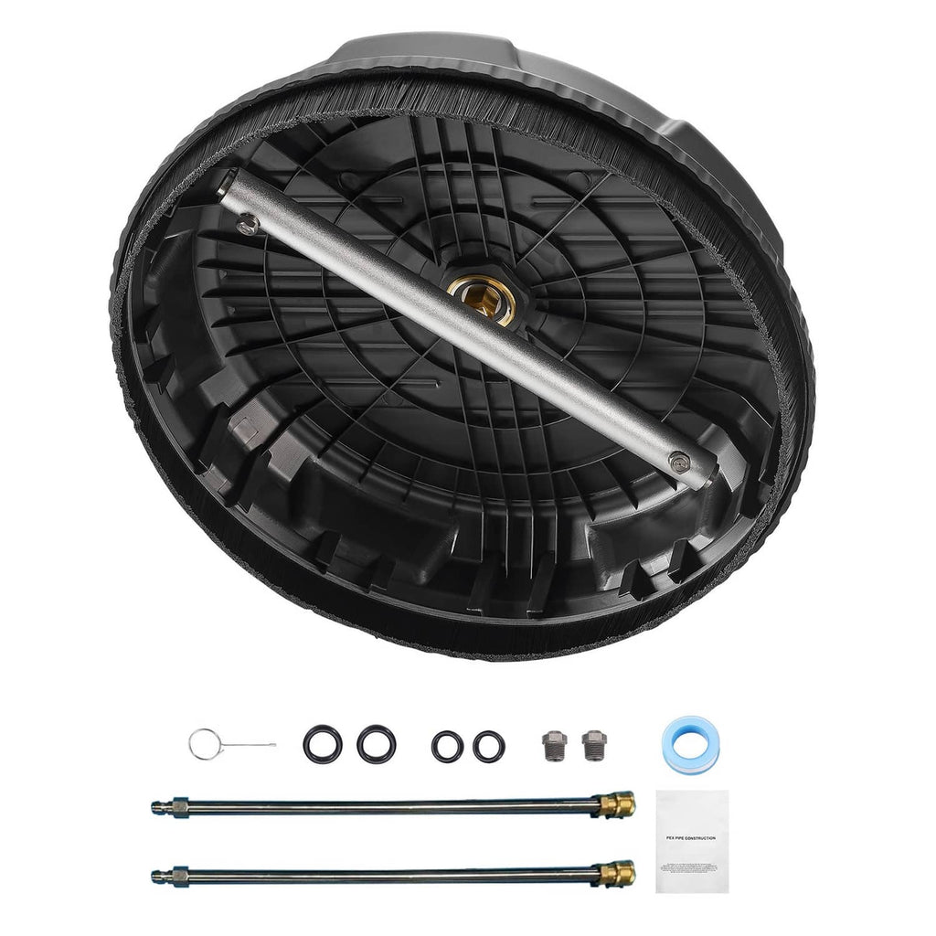 15 in pressure washer surface cleaner head with rotating spray nozzles