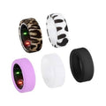 5-pack ring covers in leopard, zebra, purple, white, and black