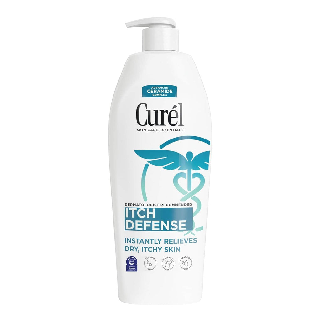 Curél Itch Defense body lotion bottle with pump for dry, itchy skin