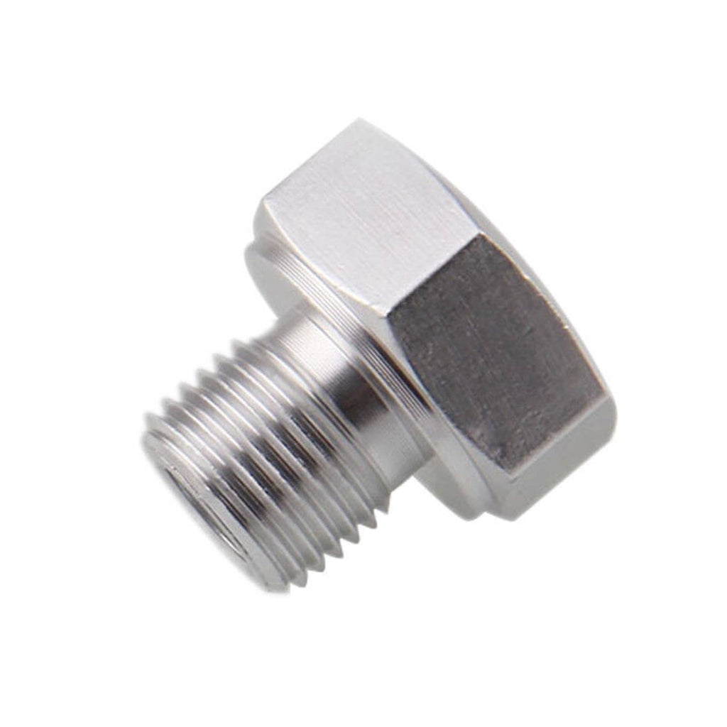 Oil pressure sensor adapter with 1/8 NPT female opening and threaded exterior, hex head