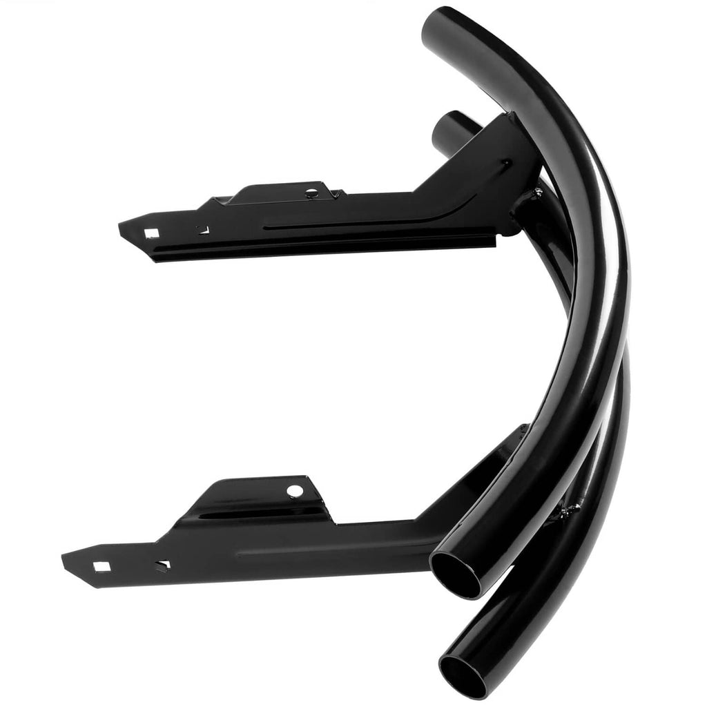 Front bumper guard set with black curved bars and side mounting plates