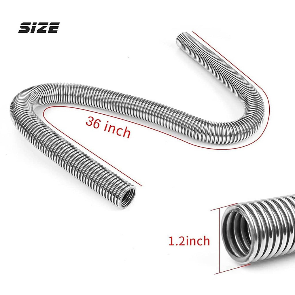 36 inch stainless steel radiator hose with measuring size markings and end tube