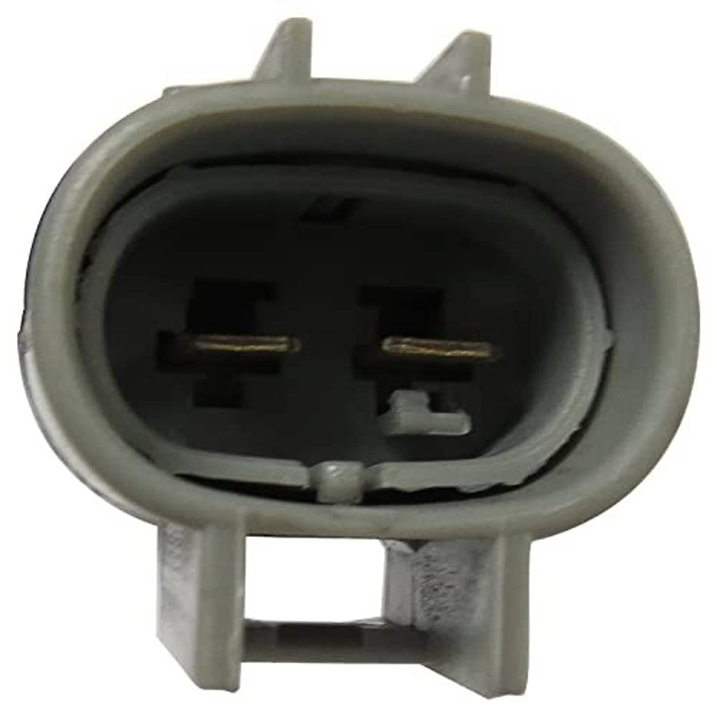 Cooling fan motor with underside electrical connector ports and mounting base, gray housing