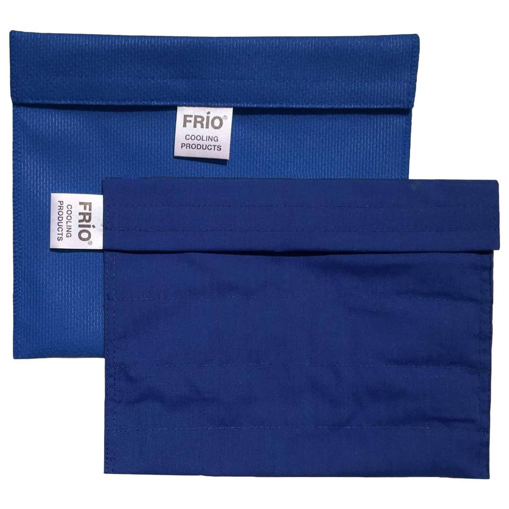 FRIO blue cooling wallet shown folded in two sections