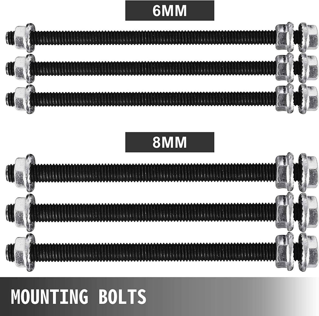 Crank case splitter puller tool mounting bolts, black hardware with silver heads