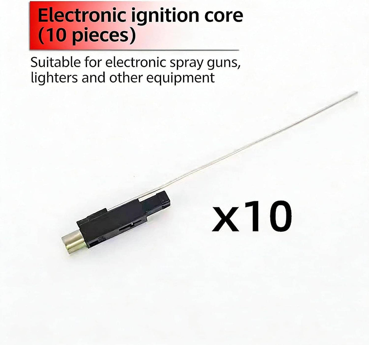 Electronic ignition core kit with brass metal tip, 10-piece set
