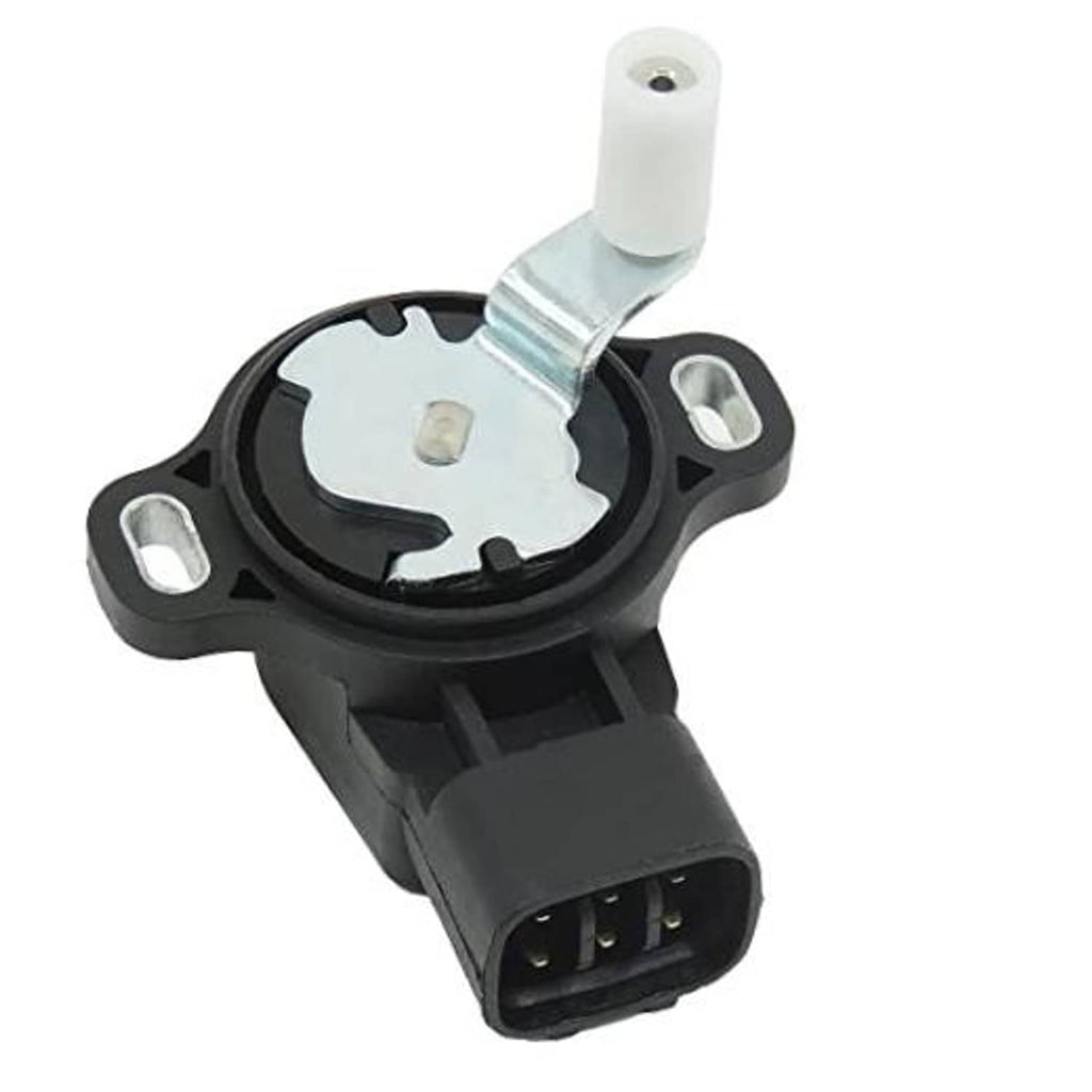 Throttle position sensor with black housing and 3-pin electrical connector