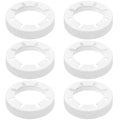Set of white silicone tumbler rings with molded finger tabs