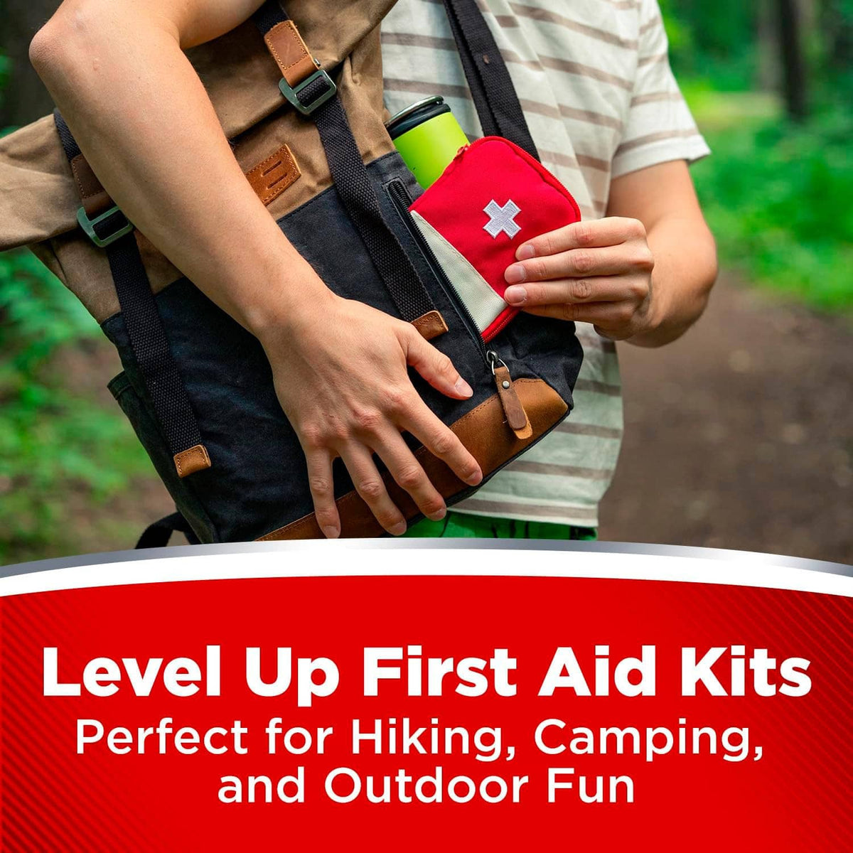 Cortizone-10 travel-ready first aid kit graphic with itch relief cream tube