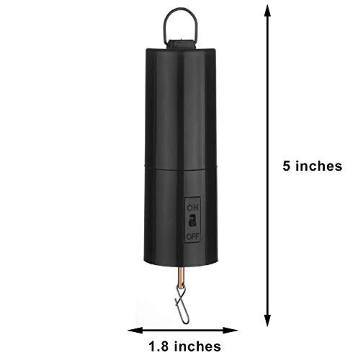 Black hanging rotating display motor, 5 in tall with 1.8 in base width