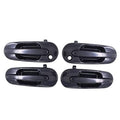 Four glossy dark gray exterior door handles for front and rear doors
