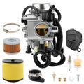 Carburetor intake manifold kit with air filter, fuel line, and mounting accessories