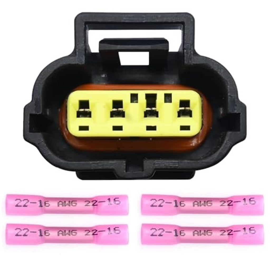 Electronic throttle body connector plug with 6-pin yellow socket and black housing
