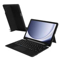Black keyboard case with folding stand for a tablet