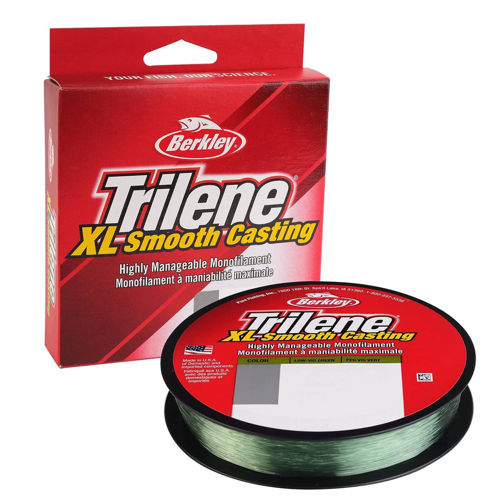 Berkley Trilene XL Smooth Casting green fishing line spool with red retail box
