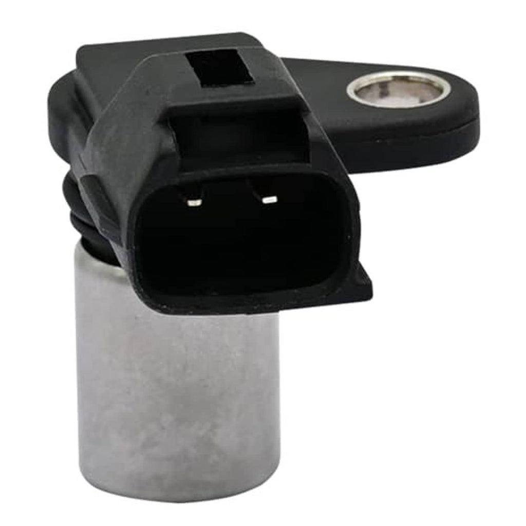 Camshaft position sensor with black multi-pin connector and metal cylindrical body