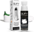 QUEFY white shoe polish in a bottle and a product box