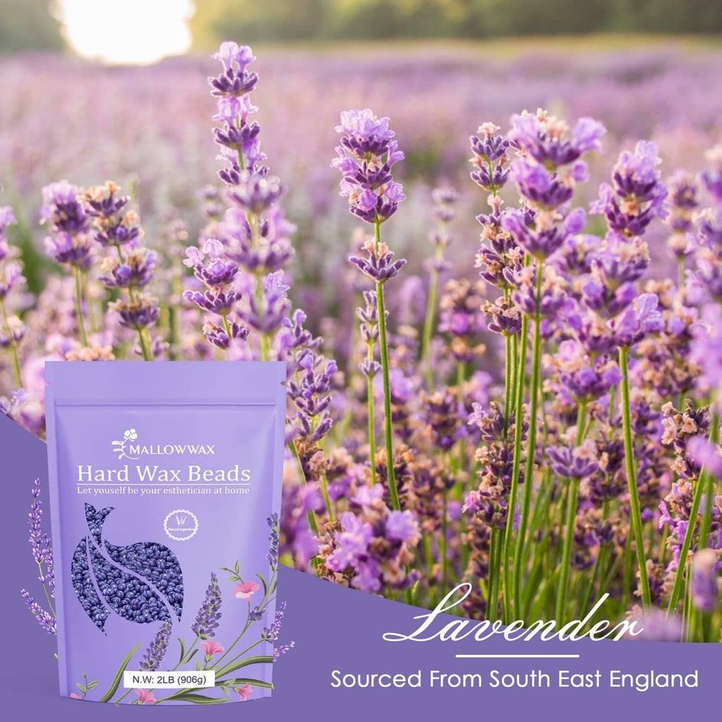 Lavender hard wax beads pouch, sourced from South East England