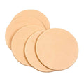 Round vegetable-tan leather discs, light tan, stacked set