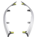 Dashboard trim insert set, metallic gray left and right pieces with mounting clips