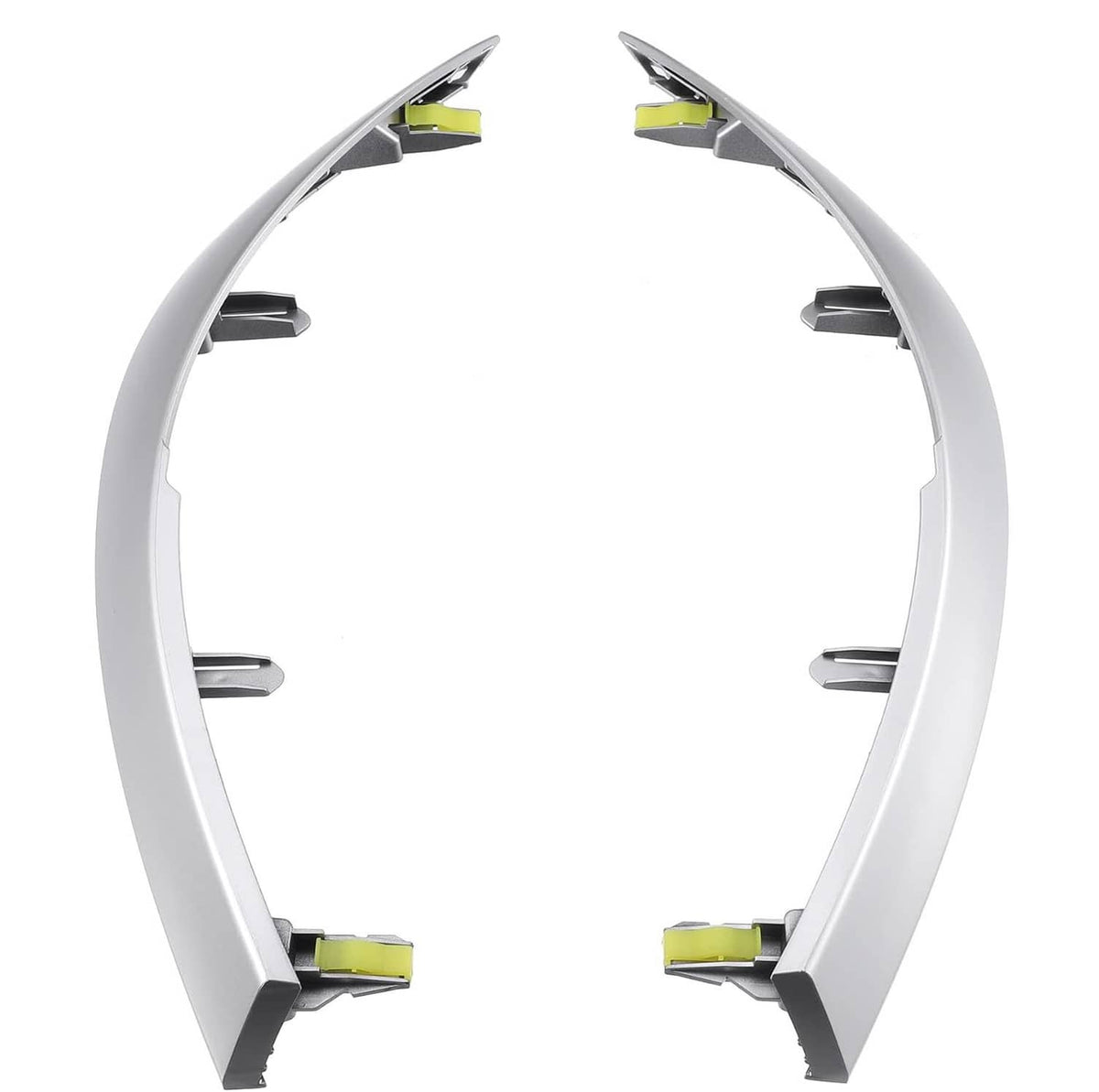 Dashboard trim insert set, metallic gray left and right pieces with mounting clips