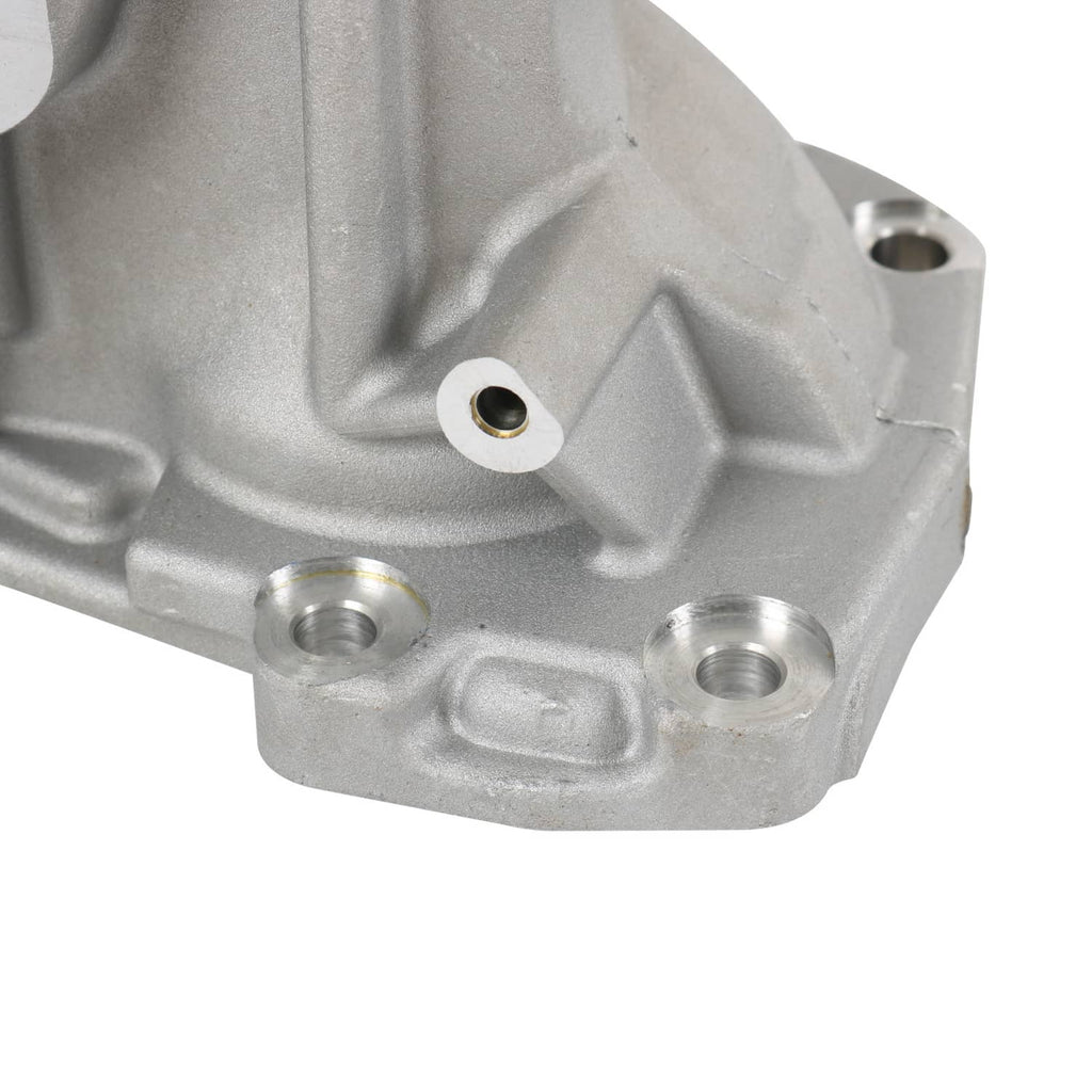 Supercharger snout rebuild kit—silver housing detail with threaded mounting holes