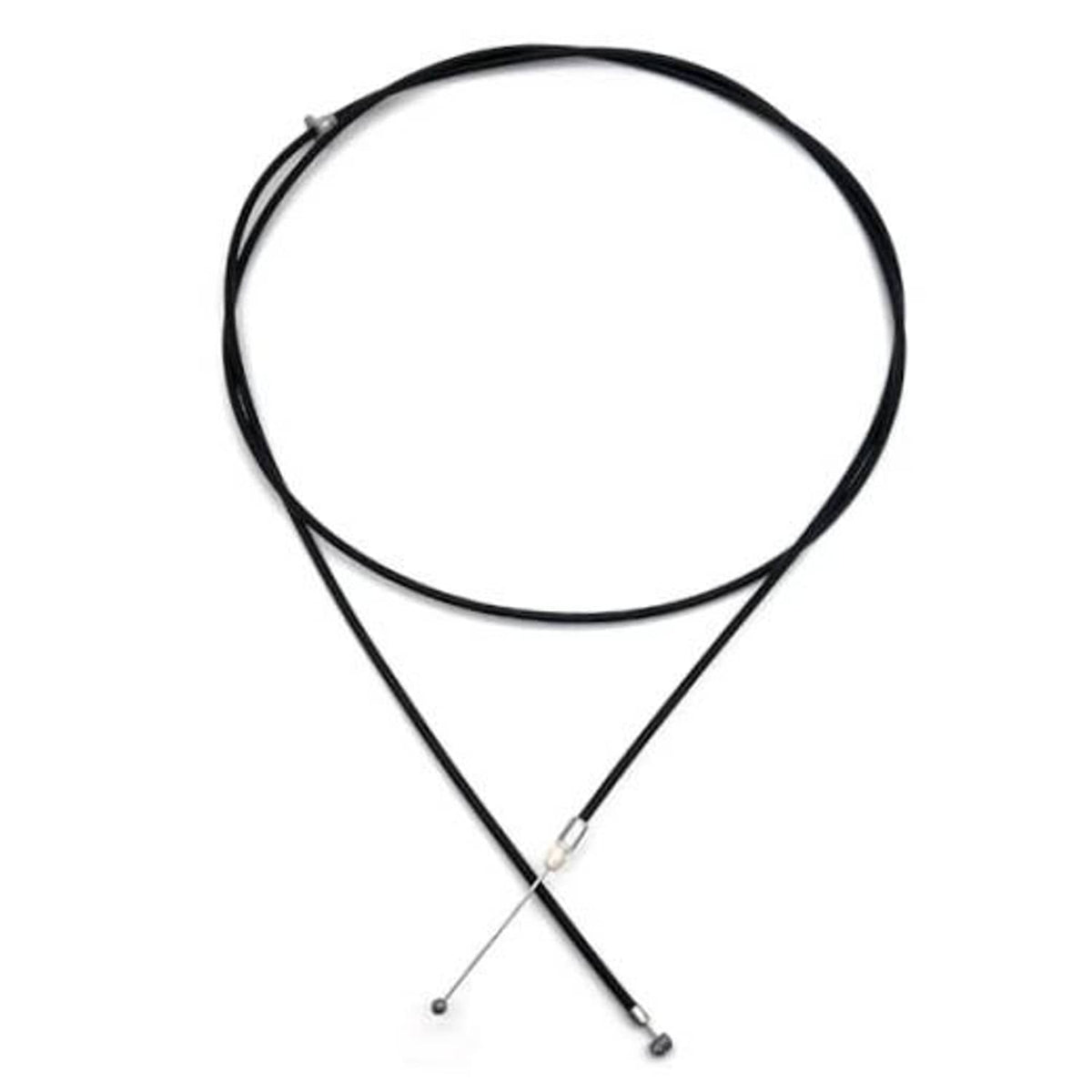 Black hood latch release cable with two end loops and metal adjuster